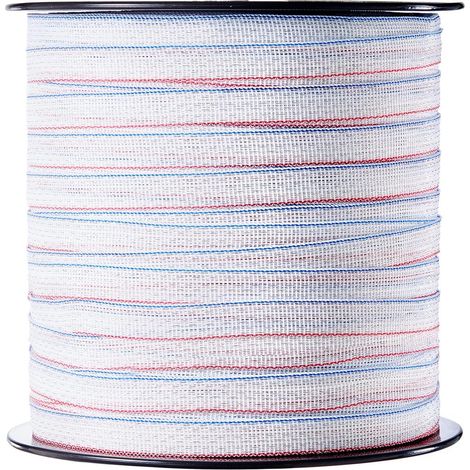 Sécurisation de Pâturage Sangle Électrifiée 500 m 6 Brins Inox et PEHD Haute Conductivité (1/5)