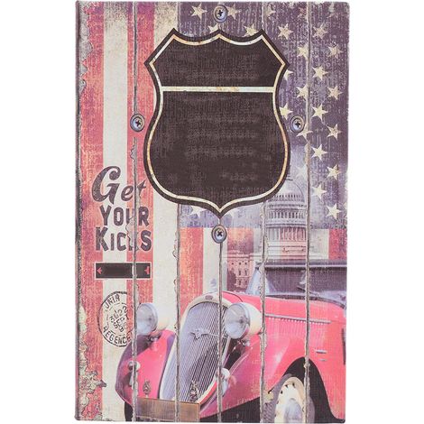 Coffre-fort créatif pour livres, argent et bijoux, avec serrure à combinaison (ROUTE 66)