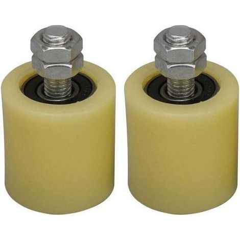 M12 48 x 50mm roue de guidage de roulement à rouleaux en acier PP avec insert de roulement 6201 pour porte électrique Pack de 2 (1/5)