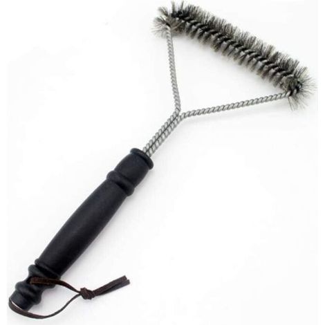 Métal Inoxydable de Brosse de Gril de 12 Pouces Triangle, Brosse de Nettoyage de Gril, Sécuritaire pour Toutes Les barbecues, Durable et Efficace, Meilleur Cadeau Accessoires de grillades