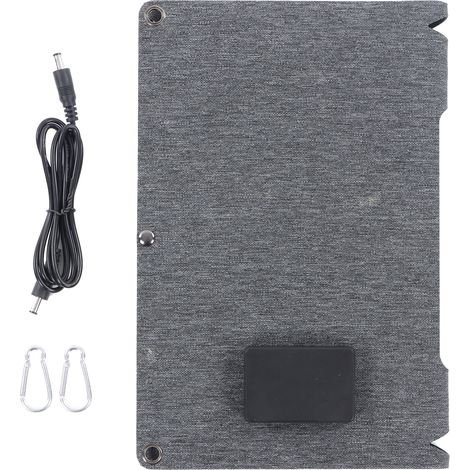 Kit panneau solaire portable 36W, chargeur solaire pliable avec 2 sorties USB pour appareils photo, téléphones, ordinateurs portables (1/5)