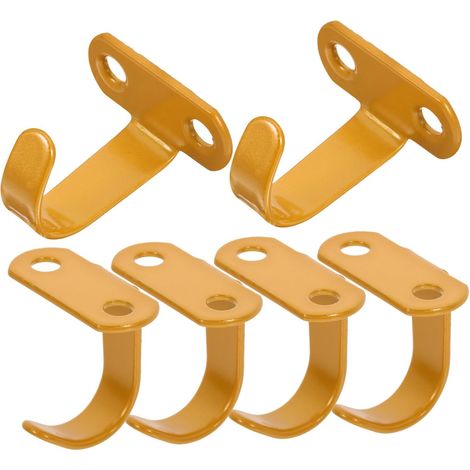 6 crochets plafond, bois, pour suspension et décoration (1/5)