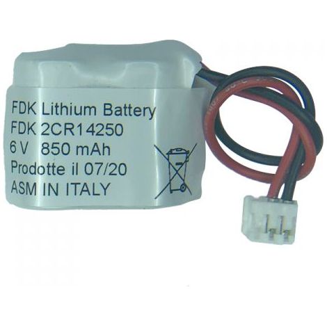 FDK pacco batteria al litio 6V 850mA compatibile antifurti Lince 2S1PCR1/2AA