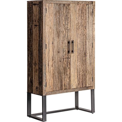 Armoire Carrik Pin Naturel Style Colonial - Bois Naturel aux Tons Foncés (1/5)