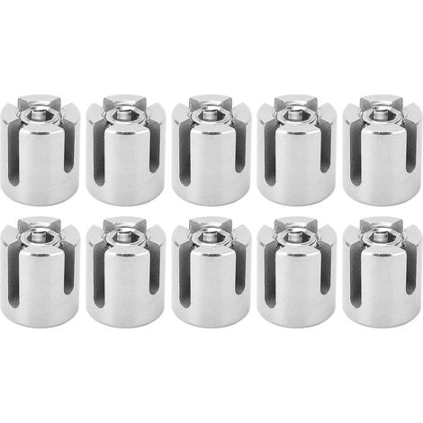 10-teilige Kabelklemme aus Edelstahl 316 für die Sichere Befestigung von Drahtseilen und Geländern Im Innen- und Außenbereich (M8 3mm) (1/5)