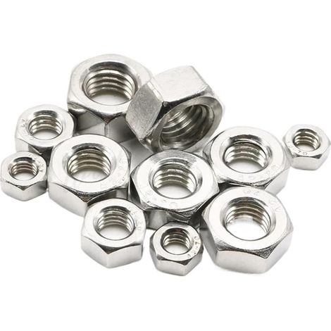 20 boulons à écrou hexagonal en acier inoxydable 304 (M1) (1/5)