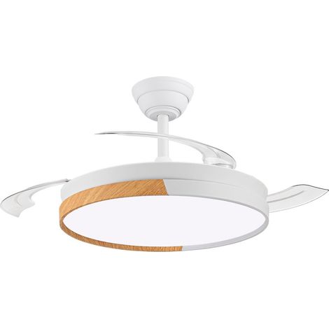 Ventilador LED aspas retráctiles Ecoro Blanco 48W