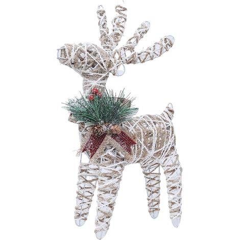 Décoration de Noël en métal avec motif de cerf debout (avec lumière) (1/5)