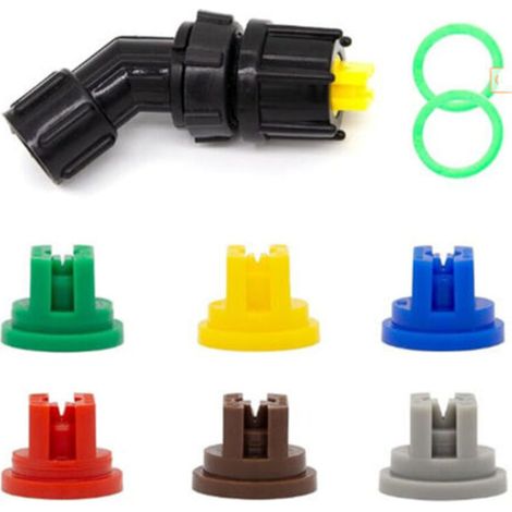 Buses de pulvérisation, jet haute pression avec 6 buses à jet plat 110°, ouverture de 0,1 à 0,4 mm, assortiment de buses de pulvérisation pour la pulvérisation de jardin, pièce de rechange (1/5)