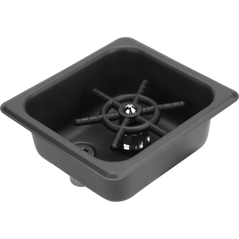 Lave-tasses automatique en acier inoxydable noir mat pour hôtels, bars, cafés et salons de thé. (1/5)