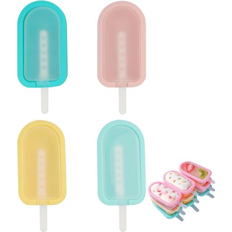 wiederverwendbare Silikon-Eisformen zum Selbermachen von Eiscreme, lebensmittelecht, BPA-frei, umweltfreundlich (1/5)