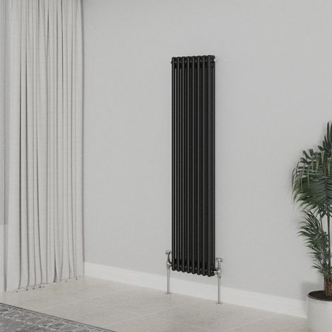 WarmeHaus Traditional Radiator Black Double Column 1500x380mm (1/5)