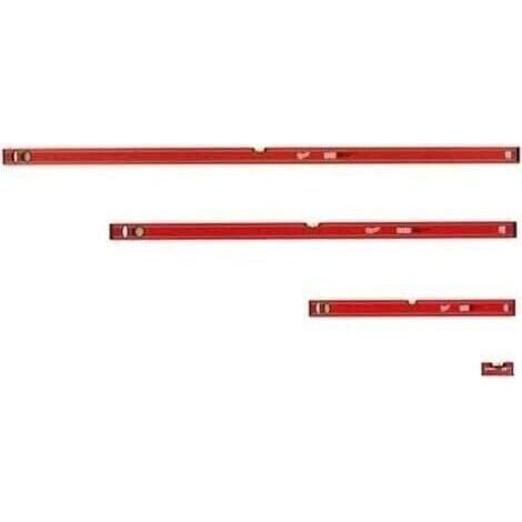 Milwaukee Set de 4 niveaux à bulle professionnels : 180 cm - 120 cm - 60 cm - 10 cm (4932478898) (1/4)