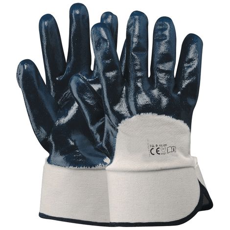 Guanto Cotone Impregnato Nbr Blu Tg. 9 12 Paia