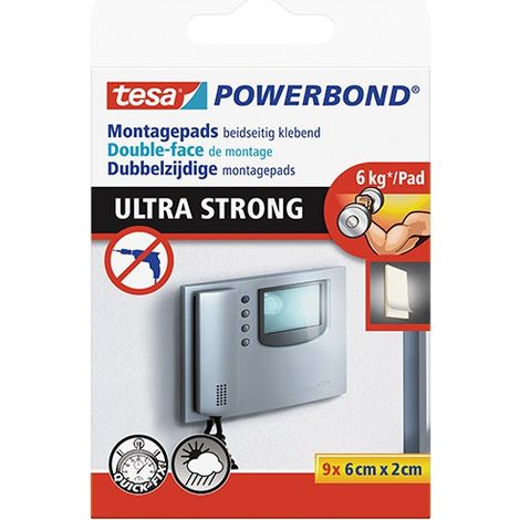 Tesa Patines Powerbond blanco 9 piezas fijación mural