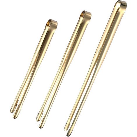 Juego de pinzas para barbacoa,3 piezas,20 cm + 25 cm + 30 cm,Pinzas de acero inoxidable 304 para pan,Pinzas para alimentos,Pinzas para parrilla (1/5)