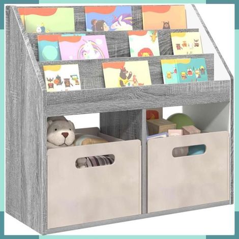 892385 Bibliothèque pour enfants Gris Sonoma 72,5 x 29,5 x 69 cm (1/5)
