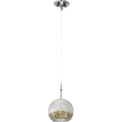 Kolarz LUNA Plafonnier Suspendu Dôme en Verre Chrome (1/4)