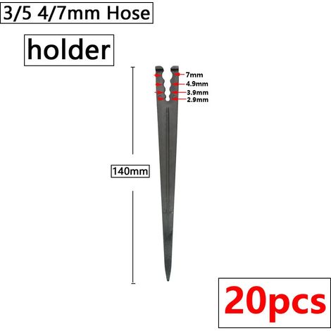 Support de tuyau d'irrigation goutte à goutte en forme de « C » pour jardin, tiges fixes 1/4" 3/8" (1/5)