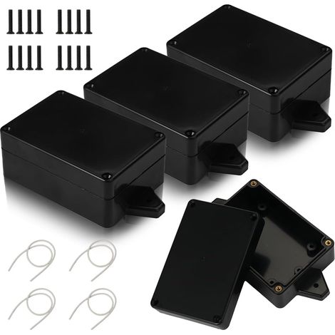 4 Pièces Boite De Derivation Electrique, Plastique Boite Derivation Etanche Boitier Electronique, Boite De Derivation Etanche, Boite De Jonction Electrique Pour Bricolage Électronique, 83 X 58 X 33mm (1/5)