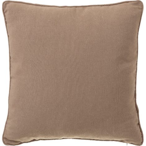 Coussin carré coton et polyester beige - 45x45cm (1/3)