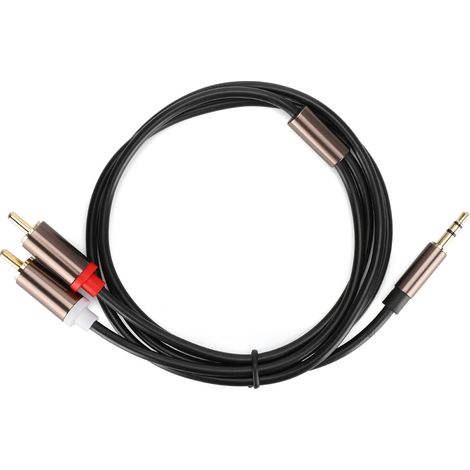 Câble Audio 3.5mm Mâle vers 2 RCA pour Enceintes et Subwoofer - 1 mètre (1/5)