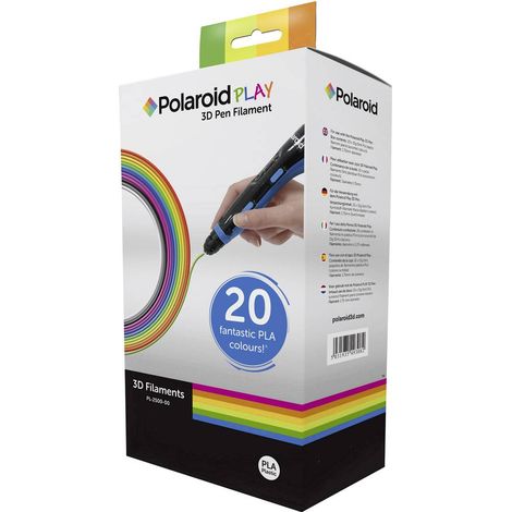 Polaroid 3D-FP-PL-2500-00 Play Filament PLA 1.75 mm 300 g blanc, noir, jaune, rouge, argent, orange, rose, vert, bleu, or, marron, gris, violet, vert S303371 (1/2)