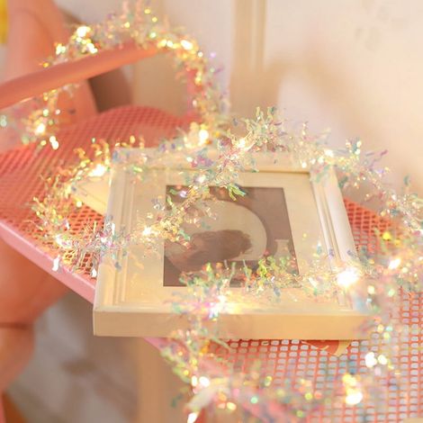 Guirlande Lumineuse Ruban - 10 LED - Fonctionnement Sur Piles AA - Pour Décoration Intérieure Extérieure Noël Fêtes Année Nouvelle (1/4)