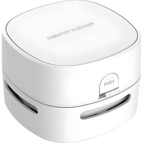 Aspirateur de Table - 3 V - Sans Fil - Portable - Pour Poussière et Miettes - 8 x 6,05 cm - Blanc - Unité (1/4)