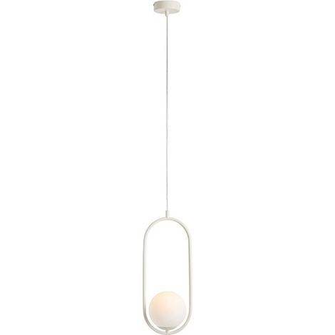 [NEUWERTIG] B-Ware Hängeleuchte Dione Opal/Creme 1 Flammig Deckenlampe Deckenleuchte Lampe Leuchte