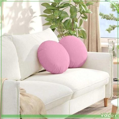 Coussins de siège - FAF EISY - 42014135 - Rose - Rond 40 x 13 cm - Lot de 2 (1/5)