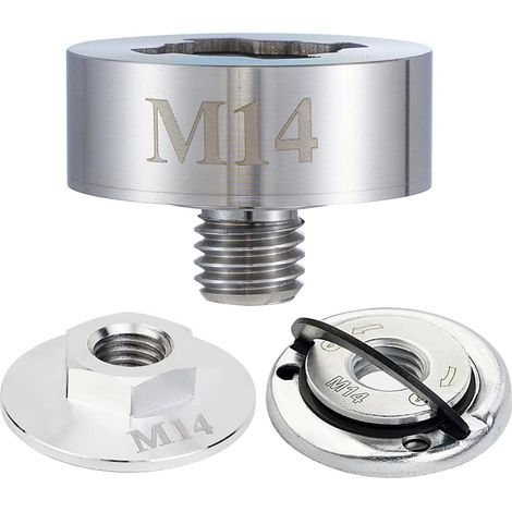 M14 X Kit de conversion de meuleuse avec écrou à bride en acier et adaptateur à libération rapide (1/5)