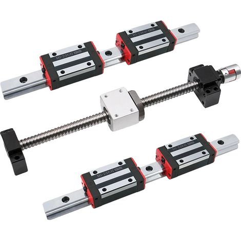 Kit de fresadora CNC, guías lineales HGR15 y HGR20, husillos de bolas de precisión, SFU1605 HGH20CA, 800 mm (1/2)