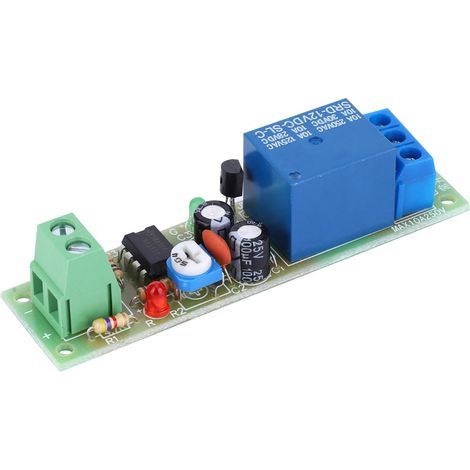 Module de relais Relais temporisé DC12V JK02 Module temporisé monostable Temps de déclenchement de désactivation Carte de commutation 3 types 5S, 60s, 200s Relais temporisé avec voyant(5S),Relais (1/5)