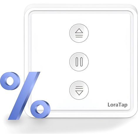 Interrupteur Volet Roulant Connecté WiFi: boutons physiques rétroéclairés et réglage précis 0%-100% - commande vocale - remplace votre ancien interrupteur mural (1/5)