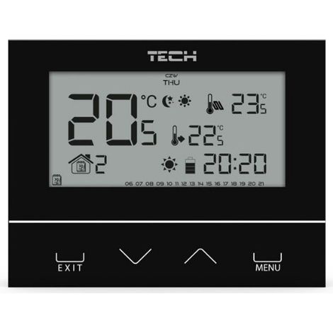 Termostato Tech ST-293 v3 negro con programación semanal (1/3)