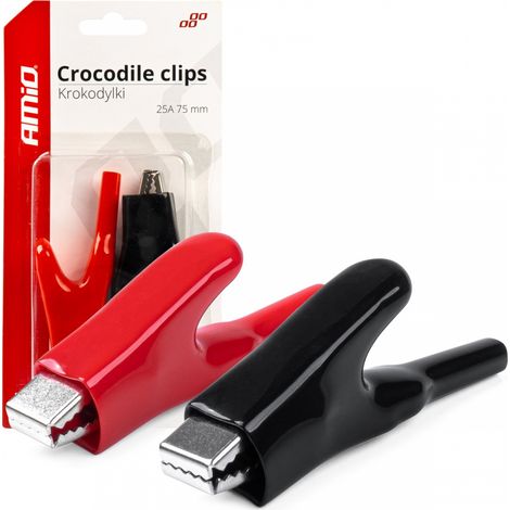 Morsetti a coccodrillo per batteria 25A amio-03046 (1/5)