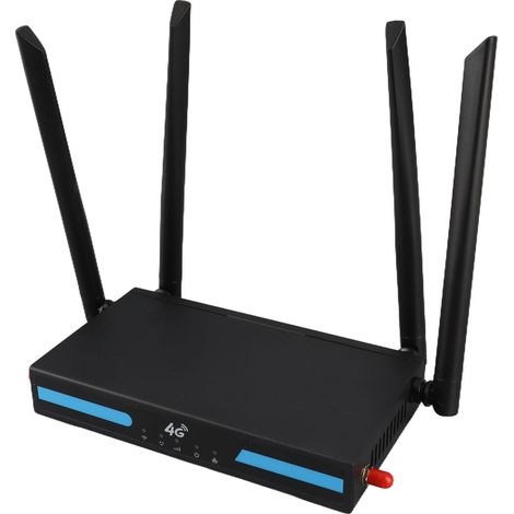 Routeur 4G LTE CPE d'intérieur débloqué, modem Wi-Fi sans fil 300 Mbps avec 6 antennes, emplacement pour carte SIM et prise européenne. (1/5)