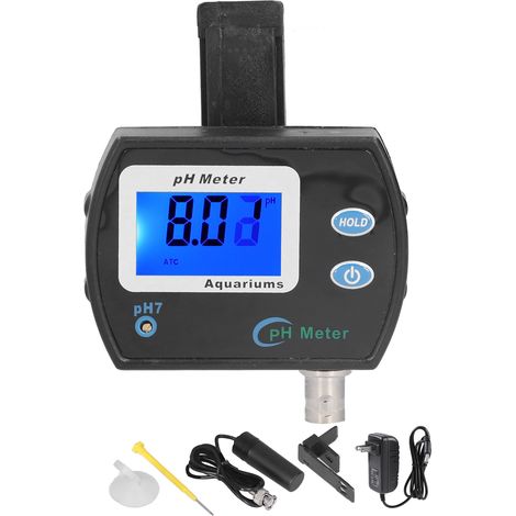 pH-mètre numérique PH-900 avec sonde remplaçable, haute précision 0.01, écran LCD rétroéclairé et compensation température pour aquarium (1/5)