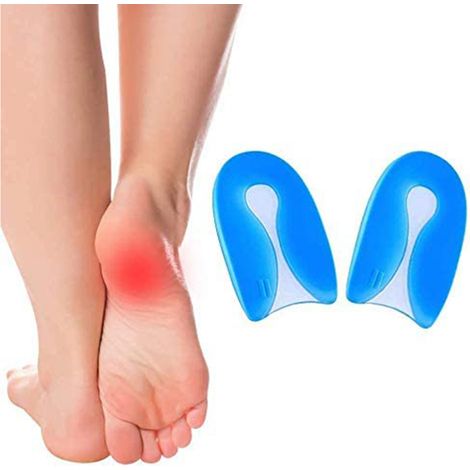 Talonnière en gel de silicone en forme de U, coussin amortissant pour talon, semelle intérieure anti-fasciite plantaire, coussinets adhésifs pour épine calcanéenne (1/5)