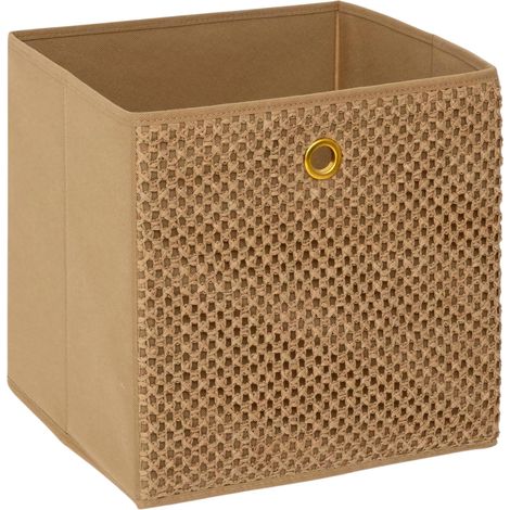 Boîte de Rangement Pliable "Grass" 31x31cm Camel (1/3)
