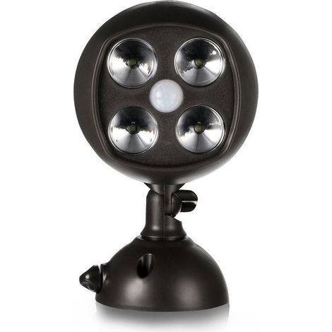 Projecteur à détecteur de mouvement LED étanche IPX5 – 6W 660 lumens – Installation sans fil pour escaliers et jardins (1/5)