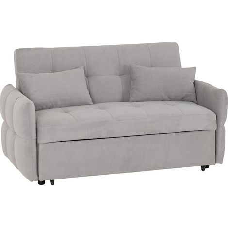 Chelsea Sofa Bed in Silver Grey Fabric Contemporary and minimalist