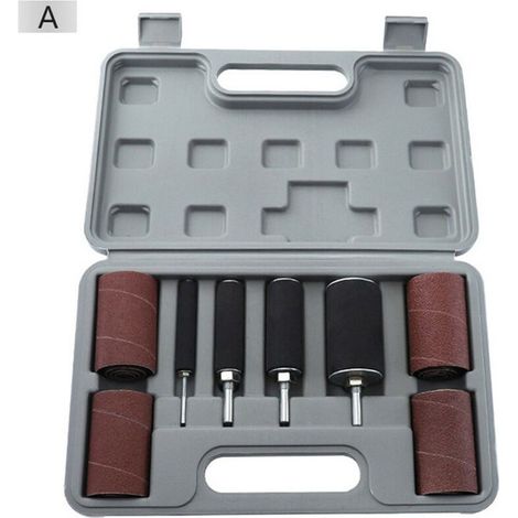 Kit de tambour de ponçage pour manchons assortis pour le travail du bois et tambour en caoutchouc