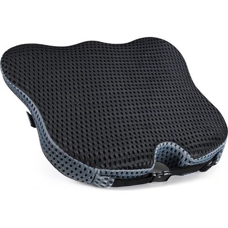 Coussin d'assise en mousse à mémoire de forme souple et haute densité  l'assise en forme de coin et le dossier surélevé élargissent votre champ de vision et offrent un soutien confortable au bas du d (1/4)