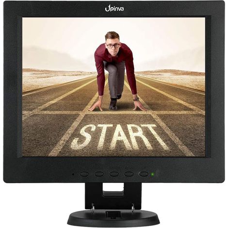 Moniteur de surveillance multifonction de 12 " compatible PC, HDMI, AV, BNC, VGA, entrée USB, caméra de surveillance, écran CCTV, haut-parleur intégré, 800 x 600 (1/5)