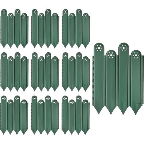 Lot de 10 bordures de jardin et protection des bords - Sans creuser - (1/5)