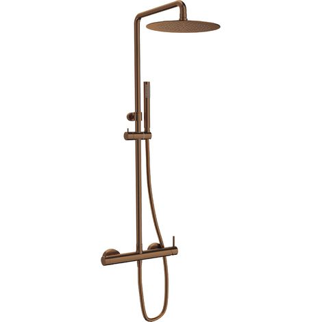 SANYCCES LOOP Einhebel-Rain Duschsystem 25 cm, rosegold gebürstet (1/2)