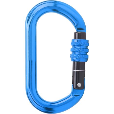 Mousqueton à verrouillage OType pour l'escalade, équipement de montagne, verrouillage automatique, bleu