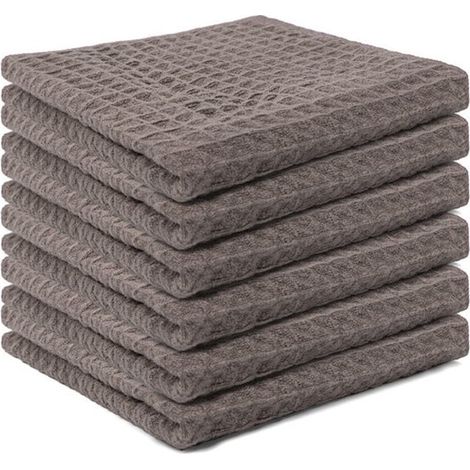 Confezione da 6 pezzi – Qualità premium – Strofinacci da cucina in microfibra – Asciugamani per le mani e strofinacci – Tessitura a nido d'ape – 40 x 40 cm (1/5)